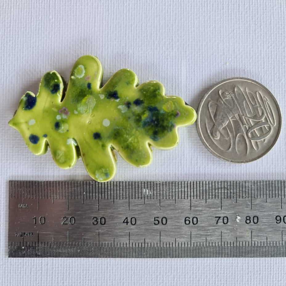Clay Acorn Leaves 6cm $2.00 per leaf