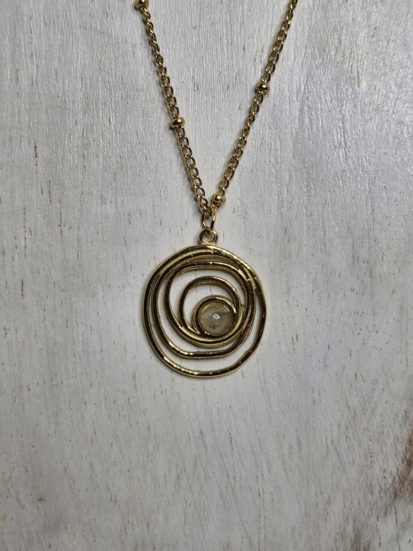 Moonstone Pendant with Chain