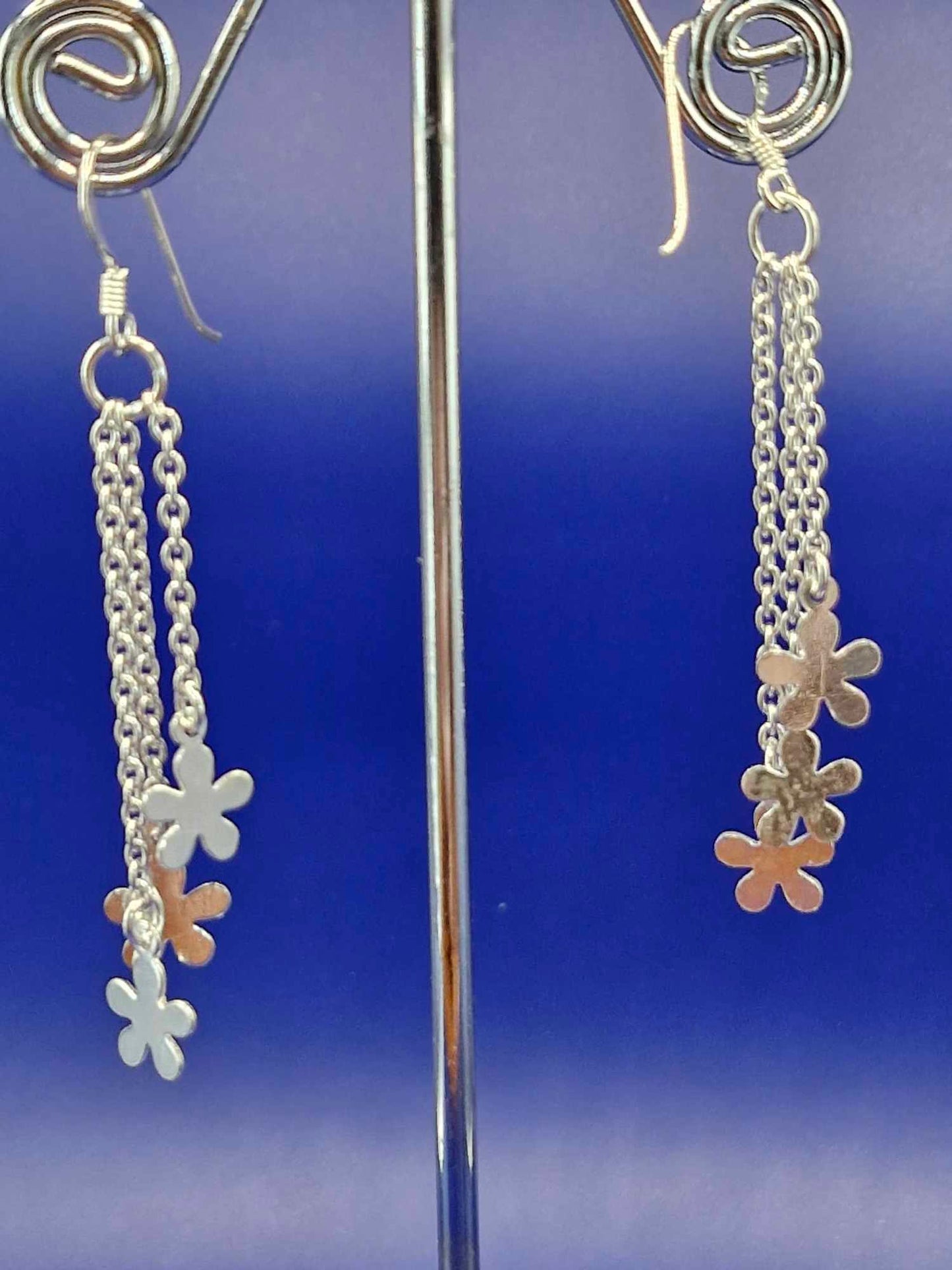 Silver Flower Earrings