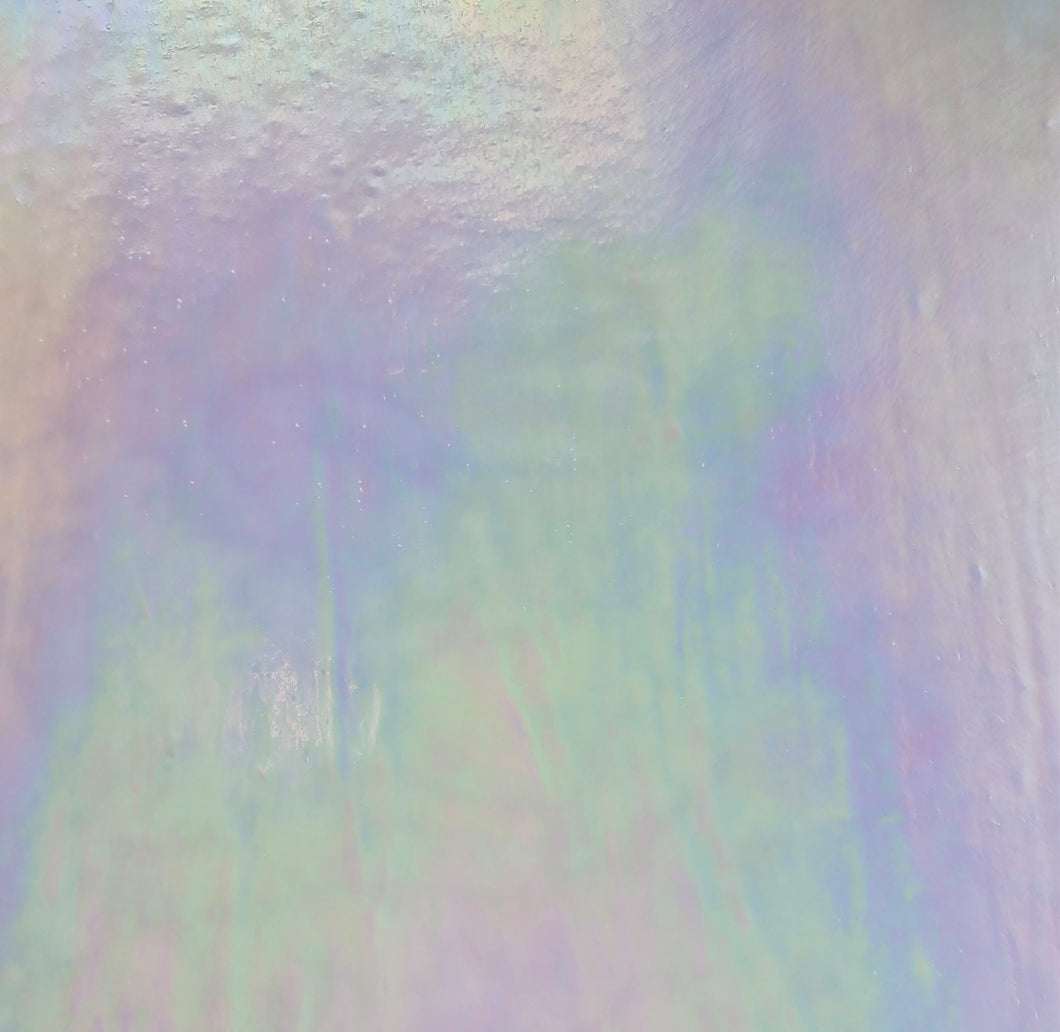 AG-IR-2W Iridised White Glass  25cm x 25cm sheet