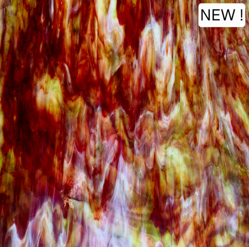 AG-OMG-678F Flame Glass  25cm x 25cm sheet