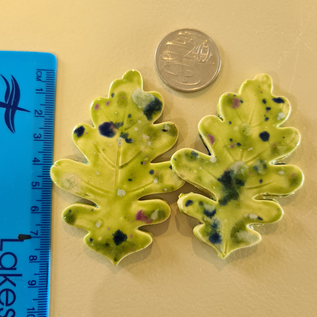 Clay Acorn Leaves 8cm $3.00  per leaf