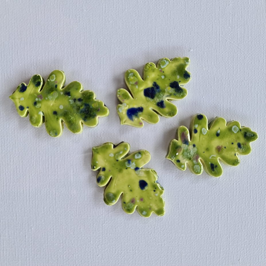 Clay Acorn Leaves 6cm $2.00  per leaf